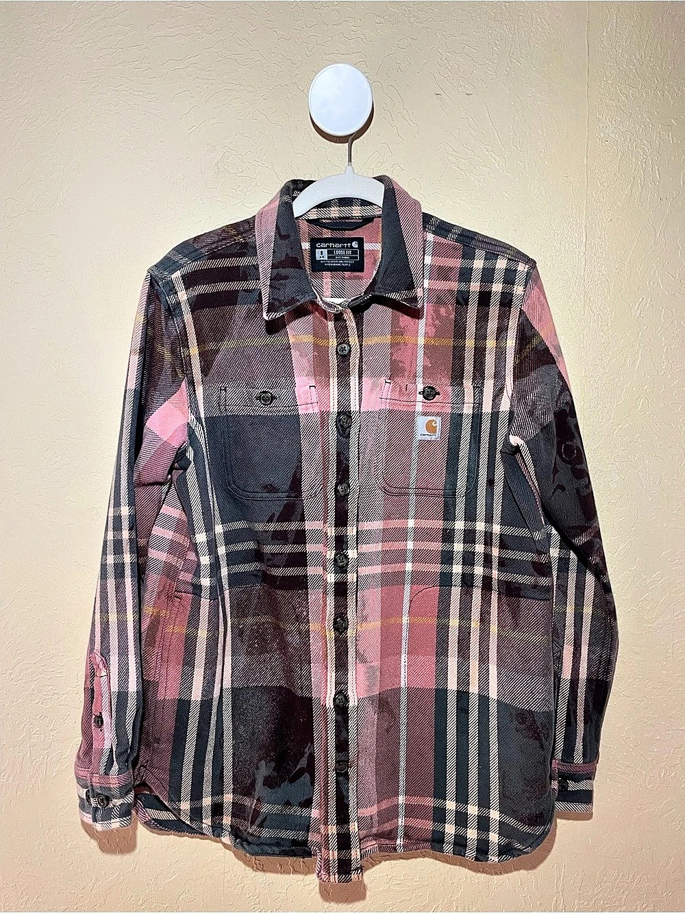 Carhartt Plaid Cotton Shirt Size Small Like New